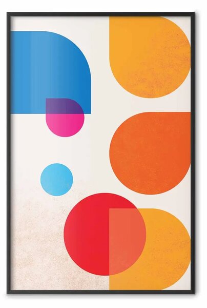 Poster: Ordine colorato - figure geometriche colorate in un motivo astratto