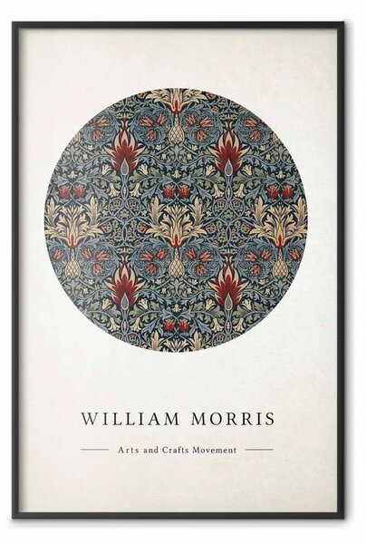 Poster: Per William Morris - scritte in inglese e ornamenti astratti