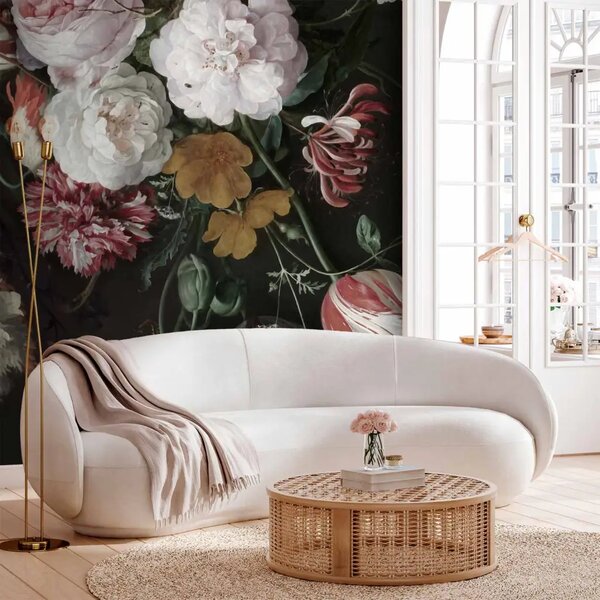 Carta da parati moderna Fiori in stile vintage