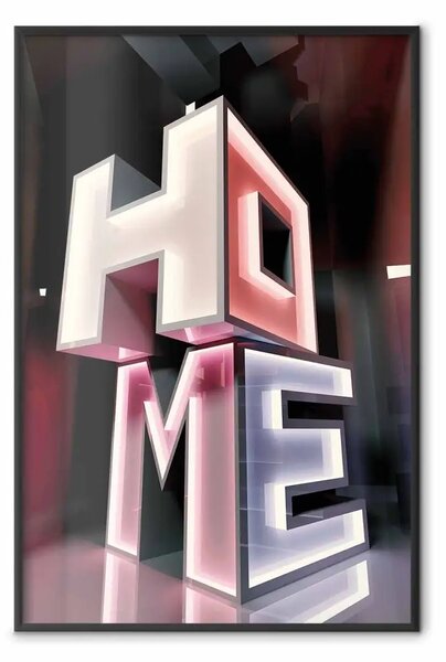 Poster: Lettere geometriche - scritte colorate con effetto 3D