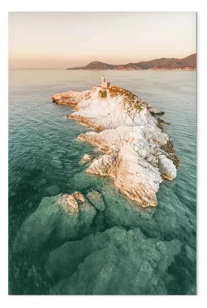 Quadro moderno Isola di Scoglietto- Vista aerea su un faro e rocce