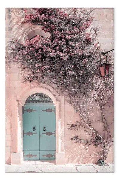 Quadro moderno Porte blu verticale - architettura in stile boho