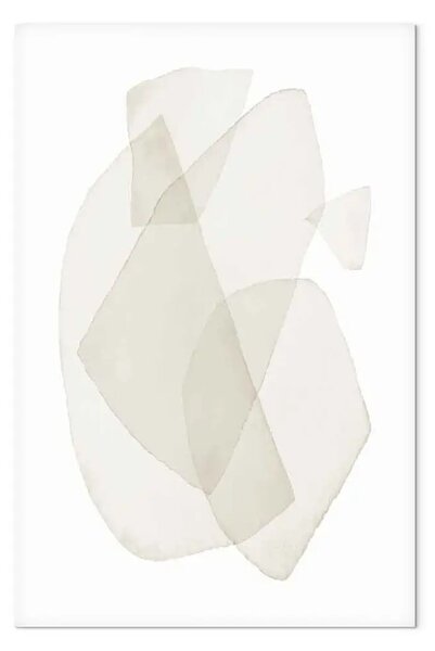 Quadro su tela Forme beige - Astrazione Boho stilizzata ad acquerello