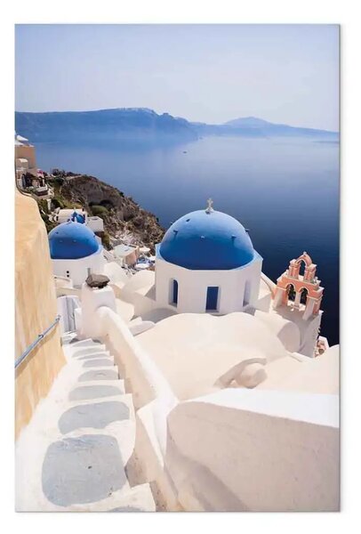 Quadro su tela Paesaggio Santorini- Paesaggio con mare e architettura greca