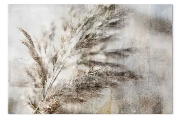 Quadro contemporaneo Ramo essiccato - Composizione grigia-beige in stile shabby chic