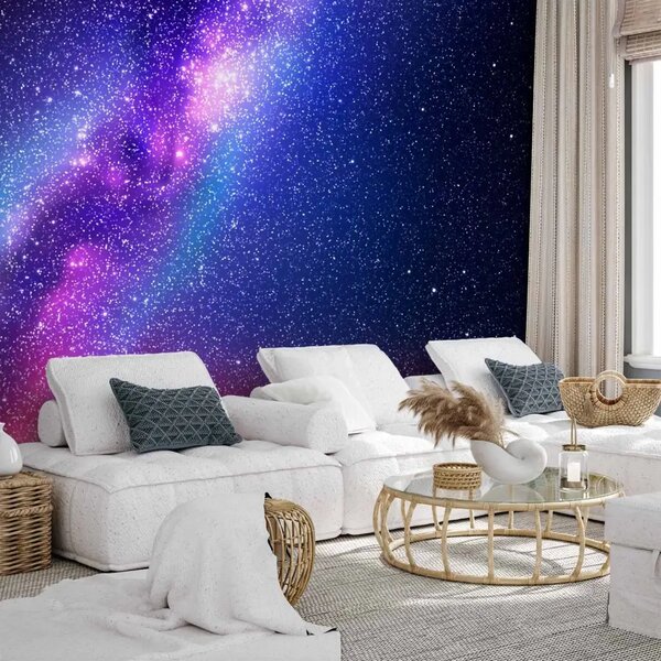 Carta da parati Grande galassia - spazio blu con stelle luminose