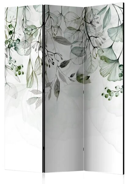 Paravento design Natura nebbiosa - verde - composizione su bianco