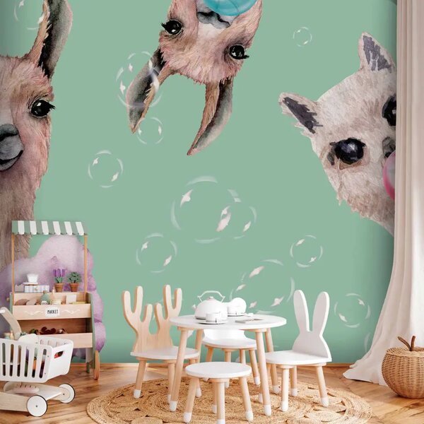 Carta da parati Lame pazze - animali con palloncini, ghiaccioli per bambini