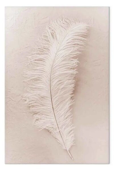 Quadro moderno Piuma bianca - Composizione in stile scandi boho