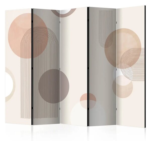 Paravento design Fontana II - astrazione in figure geometriche boho