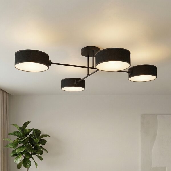Plafoniera MAGA 4xE14/10W/230V nero