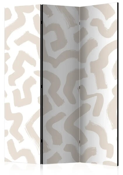 Paravento separè Modello beige - astrazione semplice in stile scandiboho