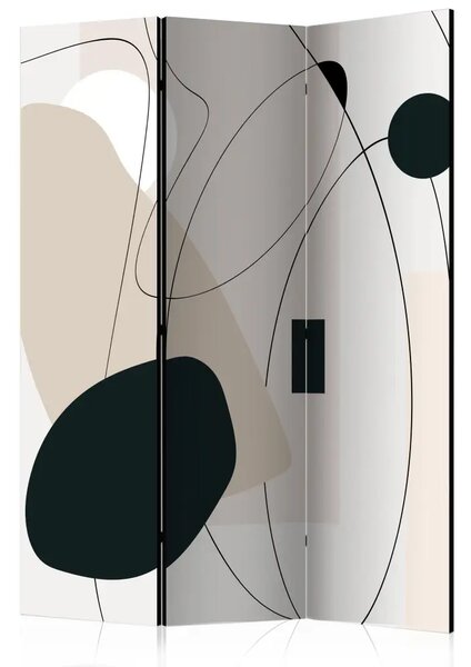Paravento separè Onde di forme - astrazione geometrica in stile boho