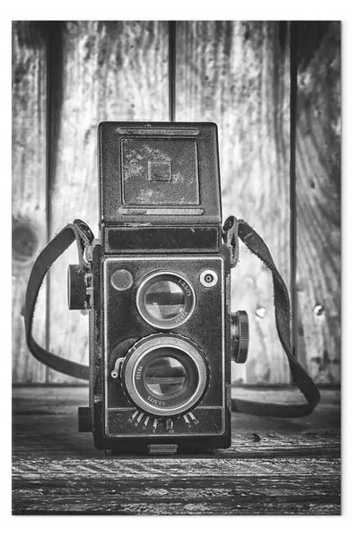 Quadro moderno Vecchia macchina fotografica - Composizione retrò in bianco e nero