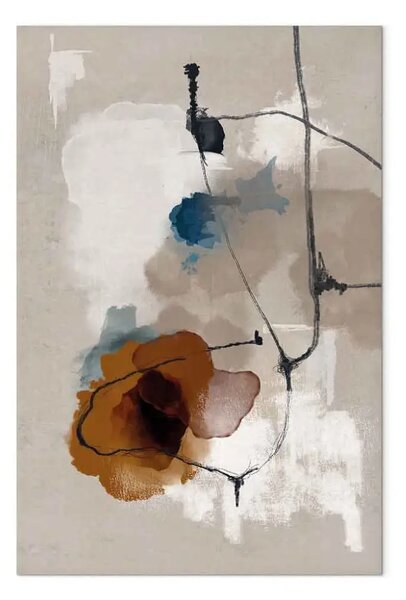 Quadro Paesaggio estivo verticale - astrazione in stile boho