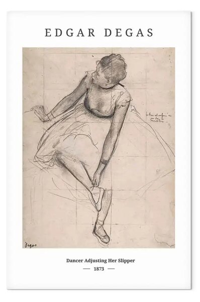 Quadro Edgar Degas - Ballerina che rammenda una scarpetta verticale
