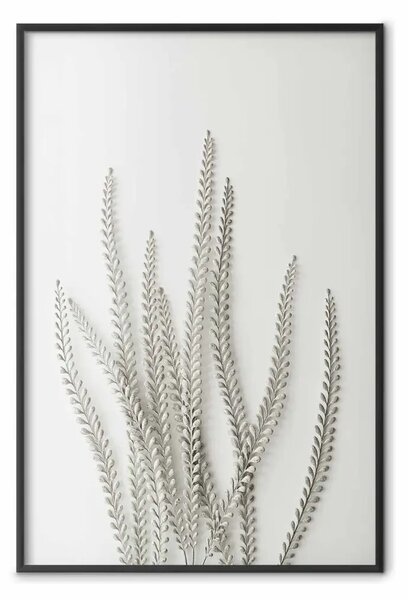 Poster: Miriade vegetale - composizione unica con pianta su sfondo chiaro