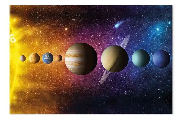 Quadro Planetary Order wide - pianeti disposti in ordine sparso
