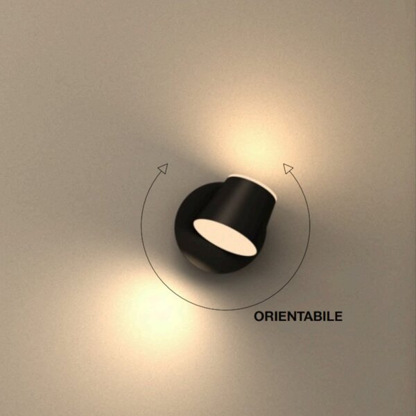 Applique moderno lampadari bartalini oelilag ner ap102 led alluminio orientabile - Lampadari Bartalini Gesso