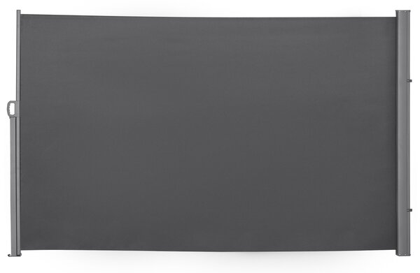 Frangivista da Giardino Estensibile 300x180A cm Poliestere Anti UV e Alluminio Grigio