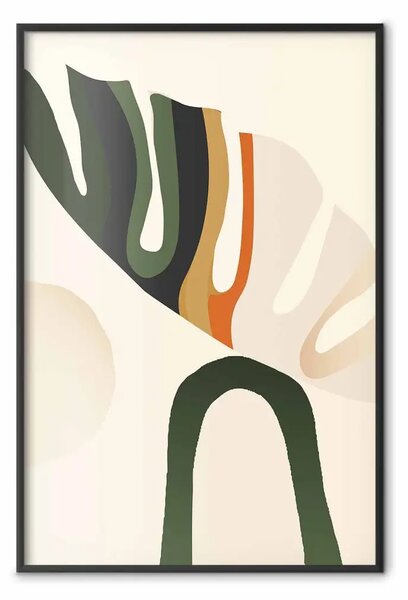 Poster: Sogno boho - foglia e colori caldi