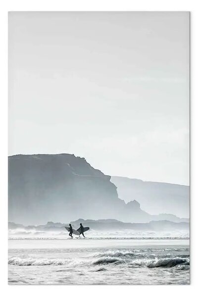 Quadro su tela Aspettando le onde verticale - paesaggio marino