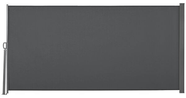 Frangivista da Giardino Estensibile 300x160A cm Poliestere Anti UV e Alluminio Grigio