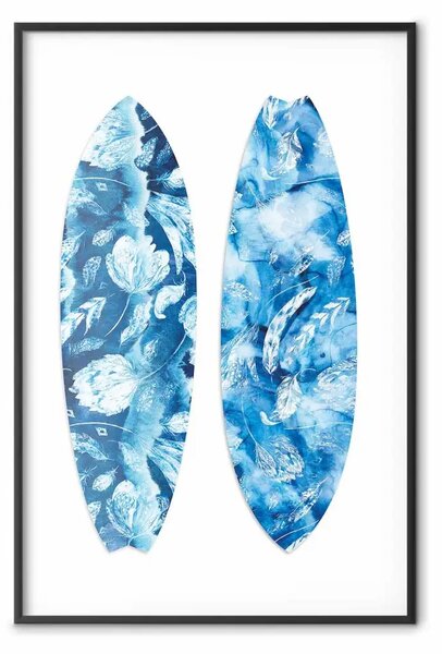 Poster: Divertimento acquatico - tavola blu con motivi