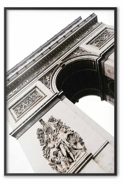 Poster: Arco di Trionfo - architettura di costruzione storica su bianco