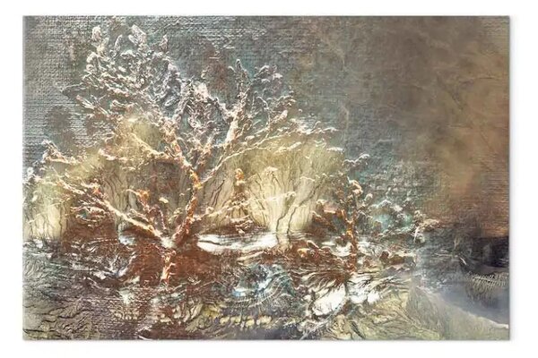 Quadro su tela Freddo gelido largo - astrazione invernale in stile glamour