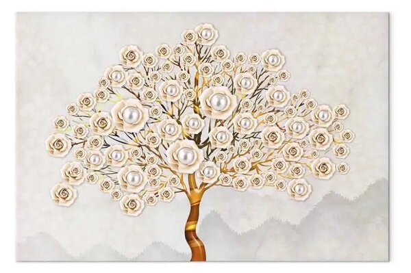 Quadro Albero di perle largo - astrazione in stile glamour