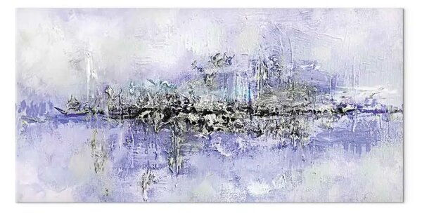 Quadro contemporaneo In pista - astrazione moderna in viola
