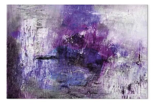 Quadro contemporaneo Scintillio - astrazione con accento viola