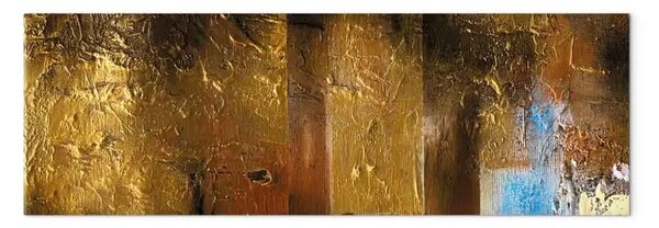 Quadro su tela Strutture dorate - elegante astrazione moderna