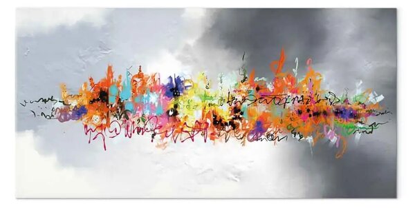 Quadro moderno Sinestesia cromatica largo - astrazione moderna colorata