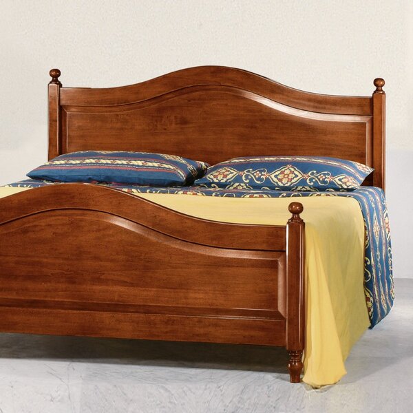 Letto matrimoniale classico in legno tinta noce 175 h 112 p 212 (6126)