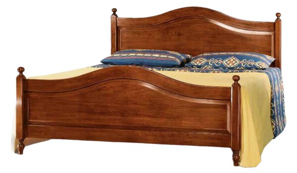Letto matrimoniale classico in legno tinta noce 175 h 112 p 212 (6126)