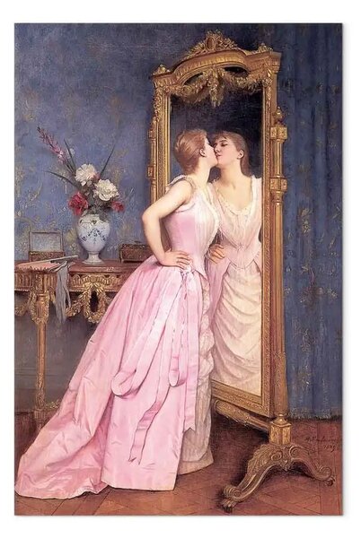 Quadro moderno Vanity femminile verticale - composizione sull'amore per sé