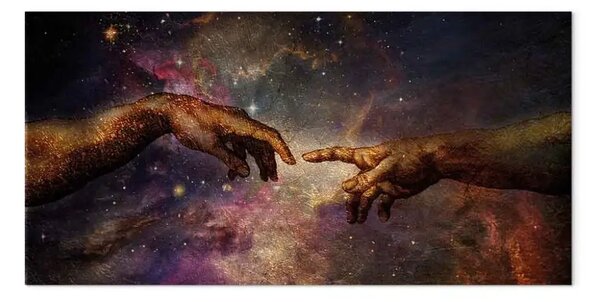 Quadro su tela Luce Divina - mani in gesto religioso