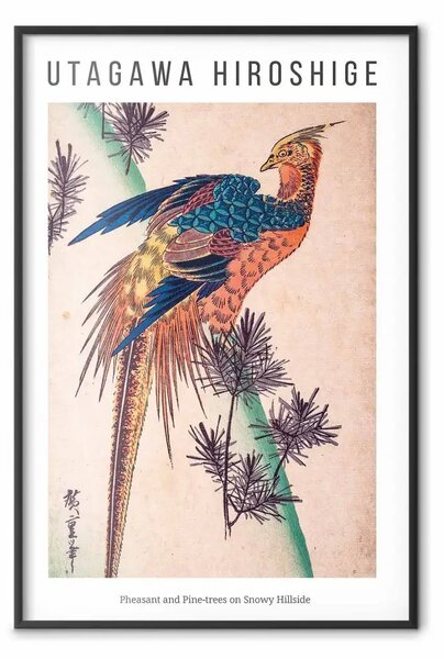 Poster: Hiroshige Utagawa - Fagiano e pino