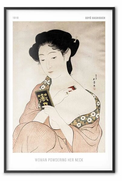 Poster: Goyō Hashiguchi - Donna che si trucca il collo