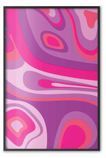 Poster: Euforici viola - astrazione in tonalità colorate