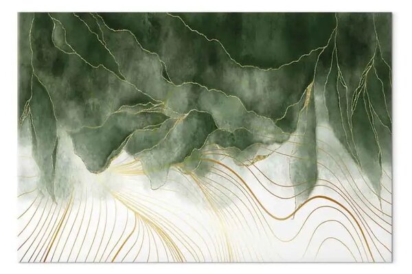 Quadro contemporaneo In My Dreams - elegante astrazione con il verde