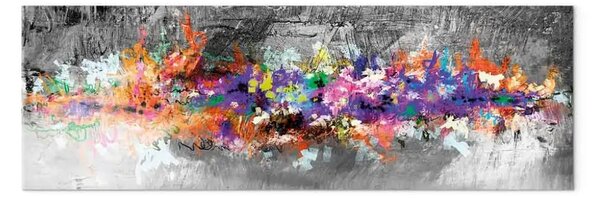 Quadro Luce vivace - astrazione colorata in mezzo ai grigi