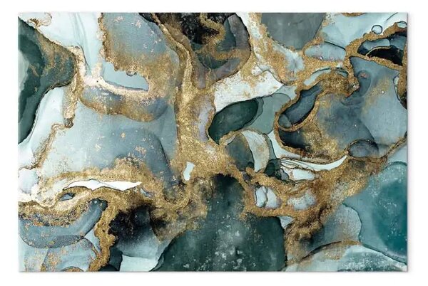 Quadro contemporaneo Irrealità ingenua - astrazione decorata con oro