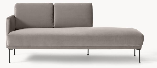 Chaise longue in velluto Fluente