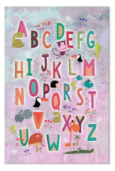 Quadro Allegro alfabeto verticale - colorate lettere per bambini