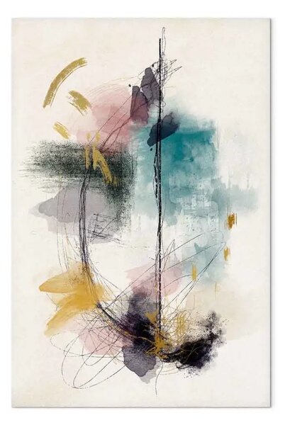Quadro su tela Riflessi dorati del sole verticale - astrazione colorata