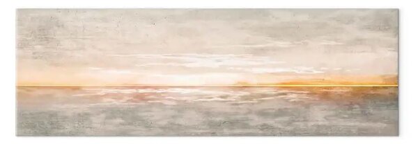 Quadro contemporaneo Paesaggio marino - bellissimo tramonto con texture riflessa