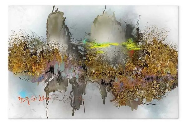 Quadro Città Dorata - Astrazione moderna in varie tonalità